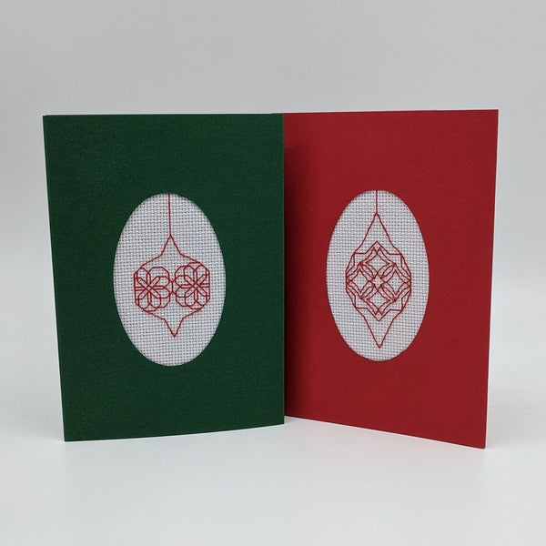 Christmas card designs - spiro baubles