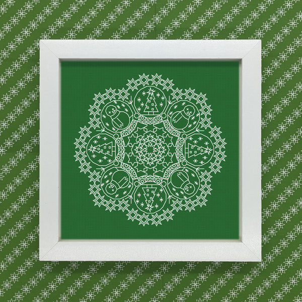 Festive doilies - Snowglobes