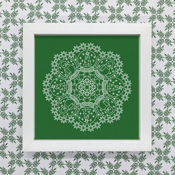 Festive doilies - Snowglobes
