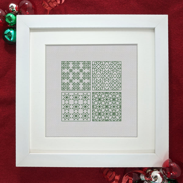 Christmas blackwork mini sampler - Nordic