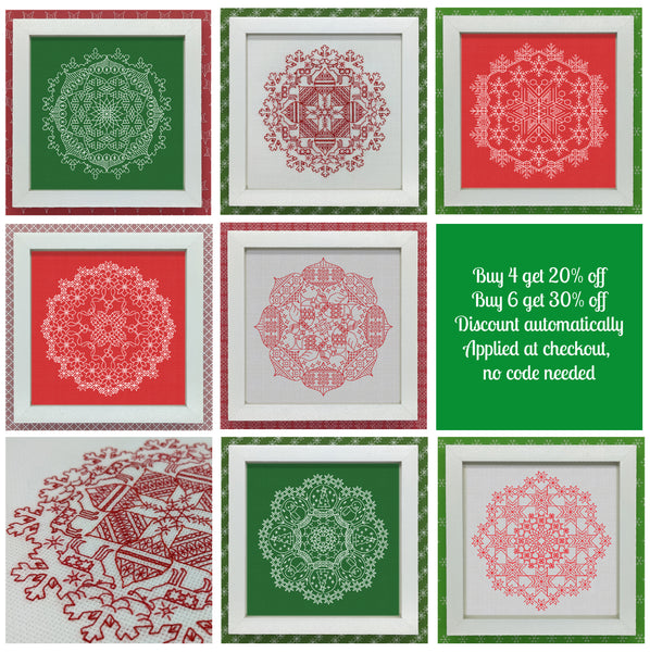 Festive doilies - Baubles and Snowflakes