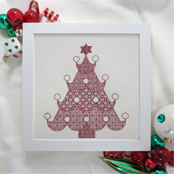 blackwork christmas tree