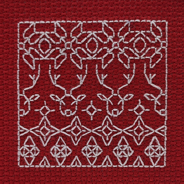 Christmas Blackwork mini sampler - rows