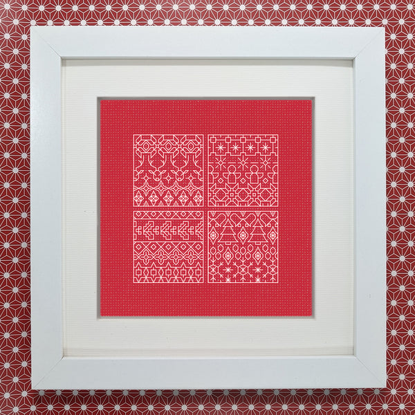 Christmas Blackwork mini sampler - rows