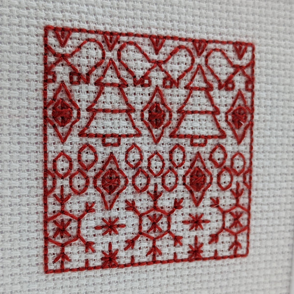 Christmas Blackwork mini sampler - rows