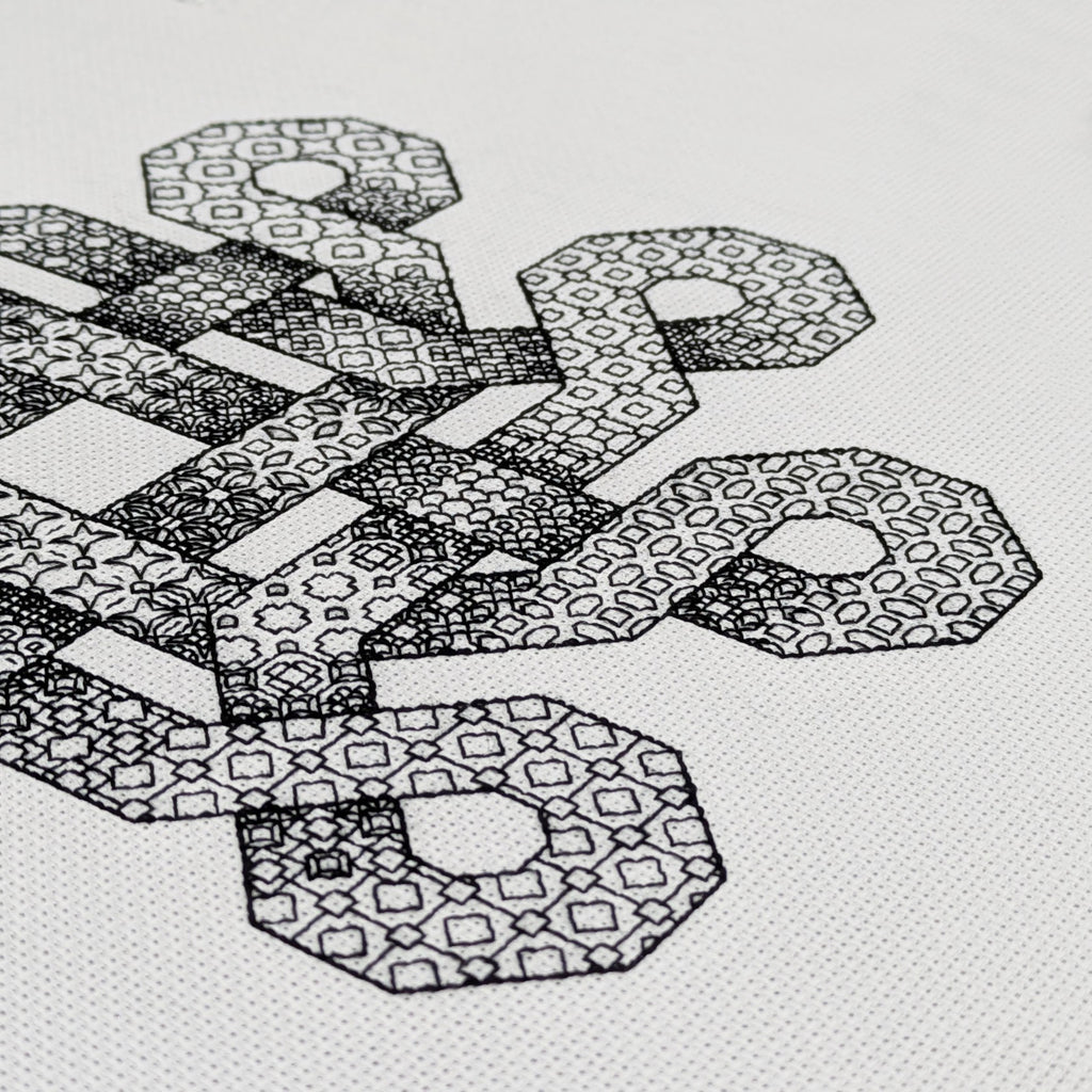 Looping Star - Graduated Blackwork stitch-a-long – The Steady Thread