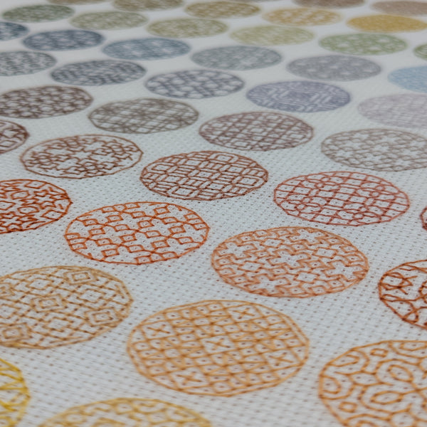 100 circles, 100 colours, the muted colours version