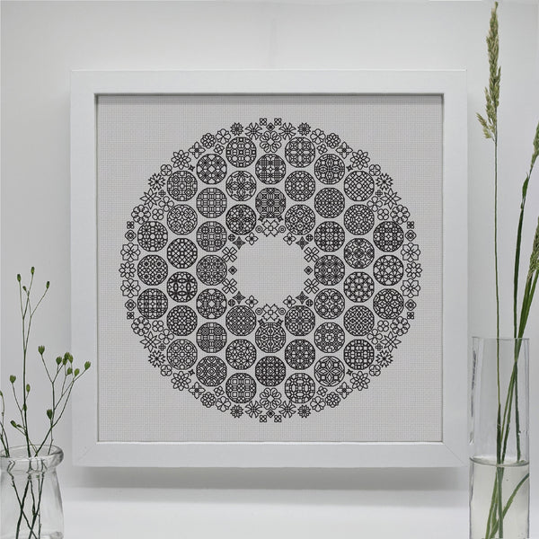 2025 Stitch-a-long Lots of Flowers layout - now complete!