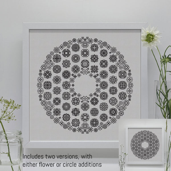 2025 Stitch-a-long Lots of Flowers layout - now complete!