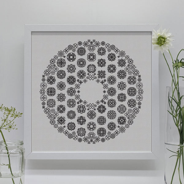 2025 Stitch-a-long Flowers and Stems layout - now complete!