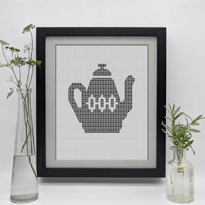 blackwork coffee pot